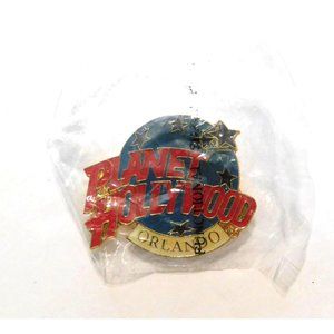 Planet Hollywood Orlando Collectible Pin Earth Stars Florida Enamel 1.5 Inch New